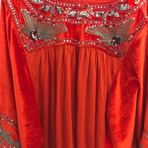NEW Free people hearts a flame top in orange small - Picture 8 of 8